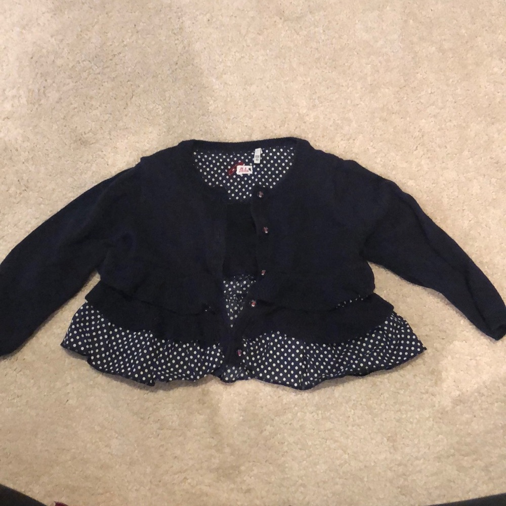 Designer navy cardigan 18m